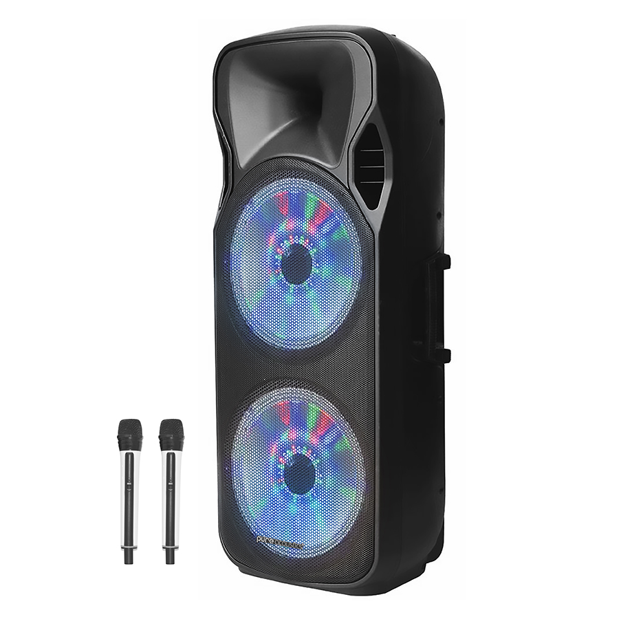 ZX-1212-pure-acoustics-isometric-2-mic-web רמקול בידורית קריוקי נייד pure acoustics
