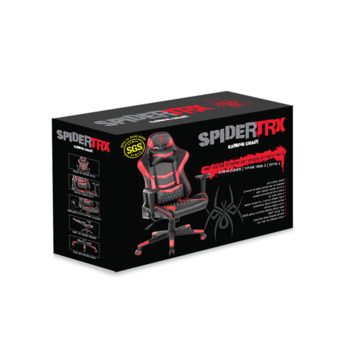 כיסא גיימינג מקצועי עם אפשרות שכיבה 180° SPIDER-TRX