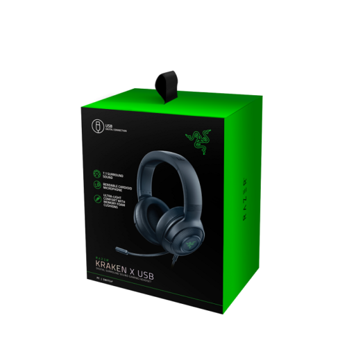 אוזניות גיימינג Razer Kraken X USB