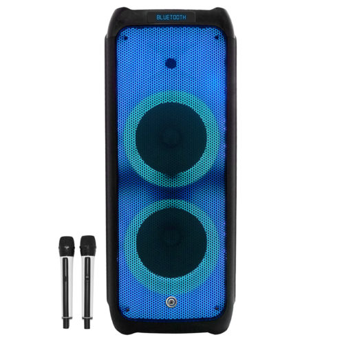 רמקול נייד AMNEZIA 1200W עם 2 מיקרופונים אלחוטיים