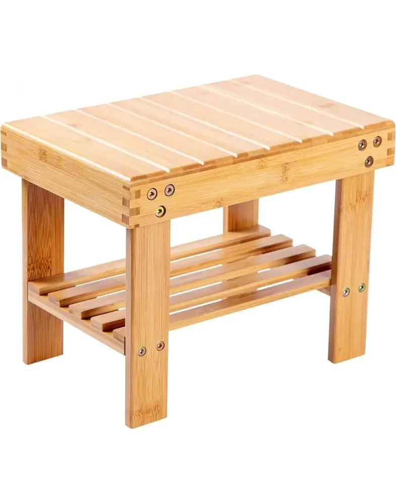 1 שרפרף עץ למקלחת עמיד במים SRB3