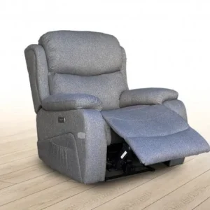 כורסאת מסאז מבד אגאדיר דרים פרימיום ריקליינר חשמלי אפור EL-KOL