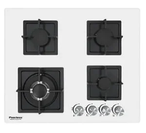 כיריים גז 4 להבות זכוכית לבן מט PEERLESS PRI-404 GMW