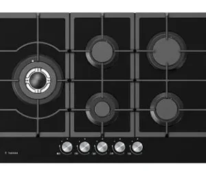 כיריים גז 5 מבערים 75 זכוכית שחורה TADIRAN TADGH75GB