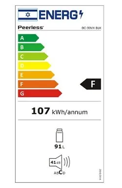 10 מקרר 90 ליטר רטרו פירלס BC90VX Peerless