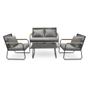 מערכת ישיבה יוקרתית לגינה ולמרפסת שילוב של נוחות ואלגנטיות