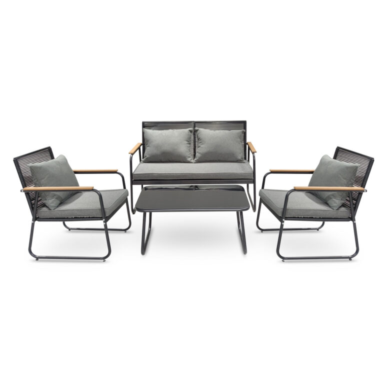 1 מערכת ישיבה יוקרתית לגינה ולמרפסת שילוב של נוחות ואלגנטיות