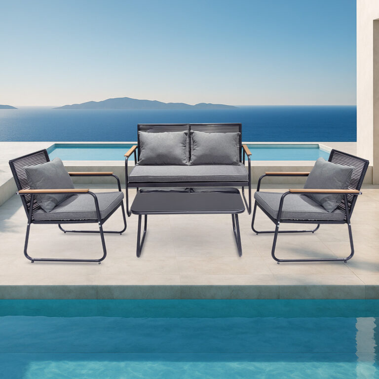 2 מערכת ישיבה יוקרתית לגינה ולמרפסת שילוב של נוחות ואלגנטיות